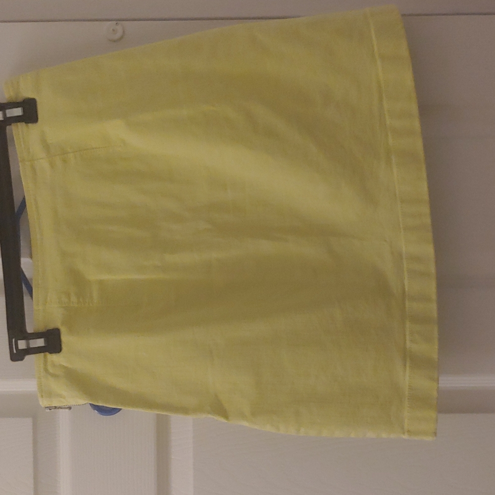 Butter yellow denim skirt